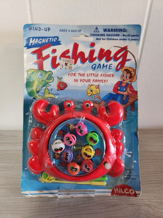 1979 Hilco Wind Up Magnetic Fishing Game Sealed